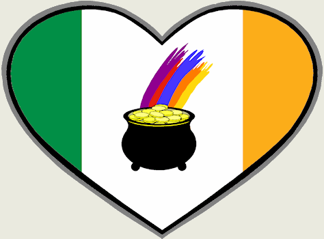 Irish Pot of Gold Heart